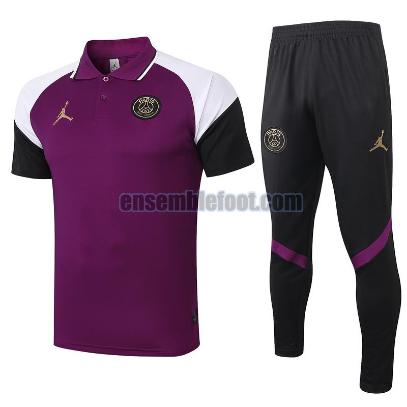 maillots de foot polo paris saint germain 2020-2021 violet costume