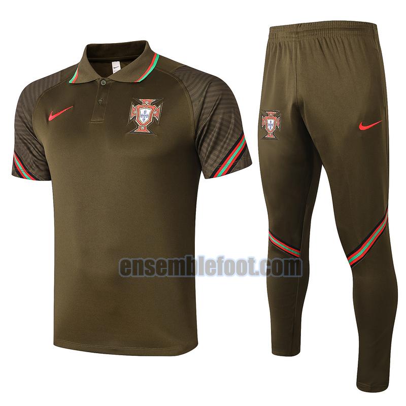 maillots de foot polo portugal 2020-2021 vert costume