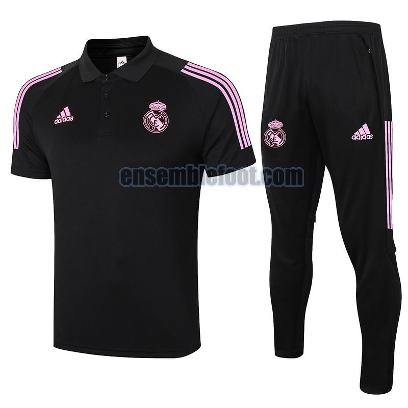 maillots de foot polo real madrid 2020-2021 noir costume