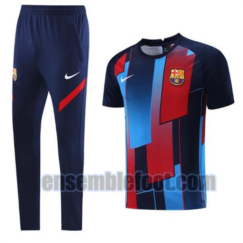 maillots de football à manches courtes barcelone 2021-22 bleu royal