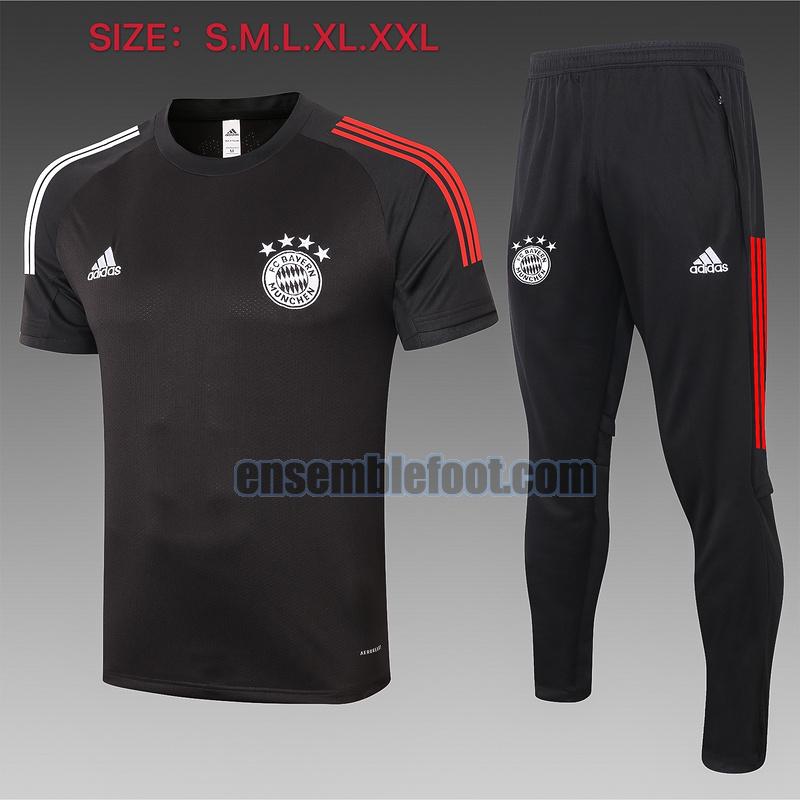 maillots de football à manches courtes bayern munich 2020-2021 noir costume