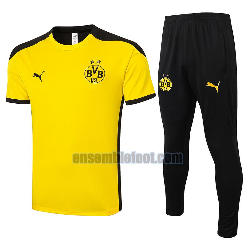 maillots de football à manches courtes borussia dortmund 2020-2021 jaune costume