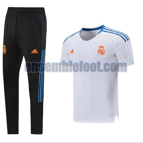 maillots de football à manches courtes real madrid 2021-22 blanche