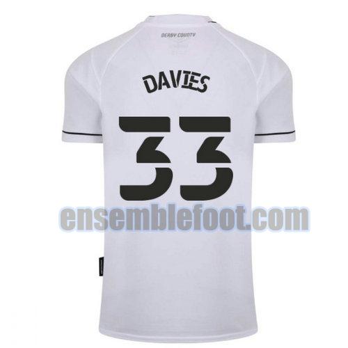 maillots derby county 2020-2021 domicile davies 33