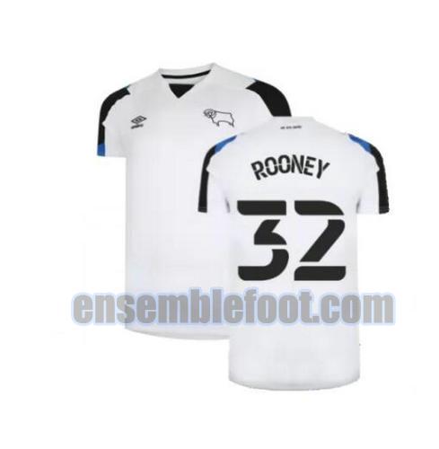 maillots derby county 2021-2022 domicile rooney 32
