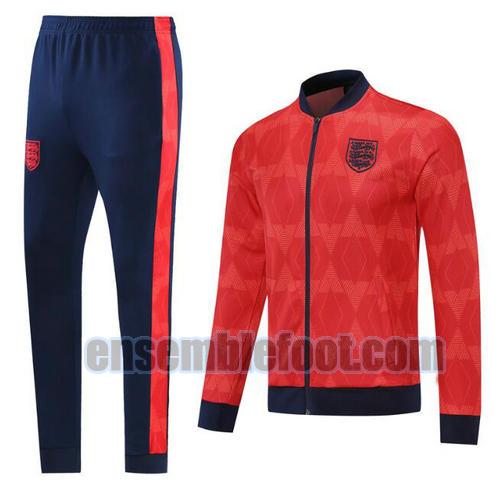 maillots formation col montant angleterre 2021-2022 rouge fermeture éclair longue