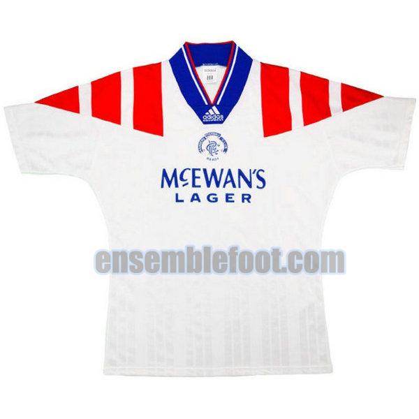 maillots glasgow rangers 1992-1993 blanc exterieur