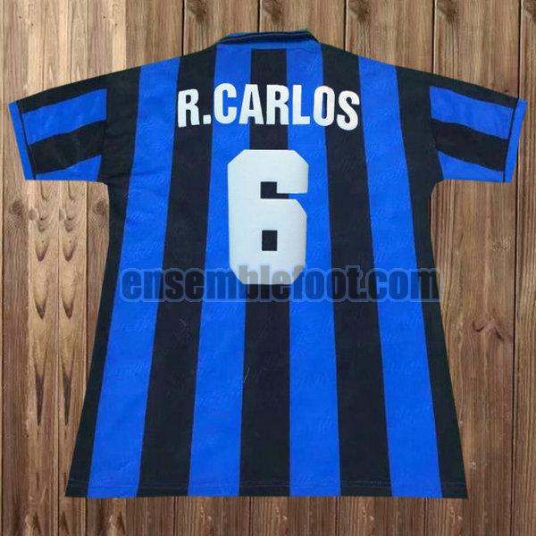 maillots inter milan 1995-1996 bleu domicile r.carlos 6