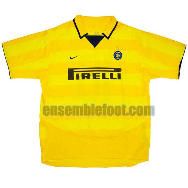 maillots inter milan 2003-2004 jaune exterieur