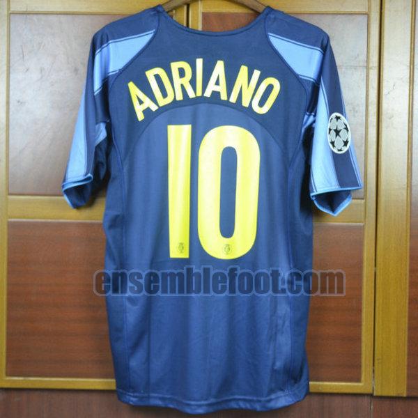 maillots inter milan 2004-2005 bleu troisième adriano 10