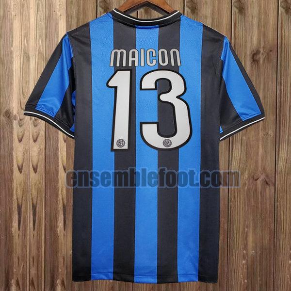 maillots inter milan 2009-2010 bleu domicile maicon 13