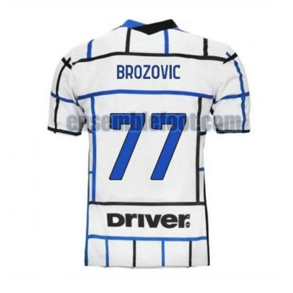 maillots inter milan 2020-2021 exterieur brozovic 77