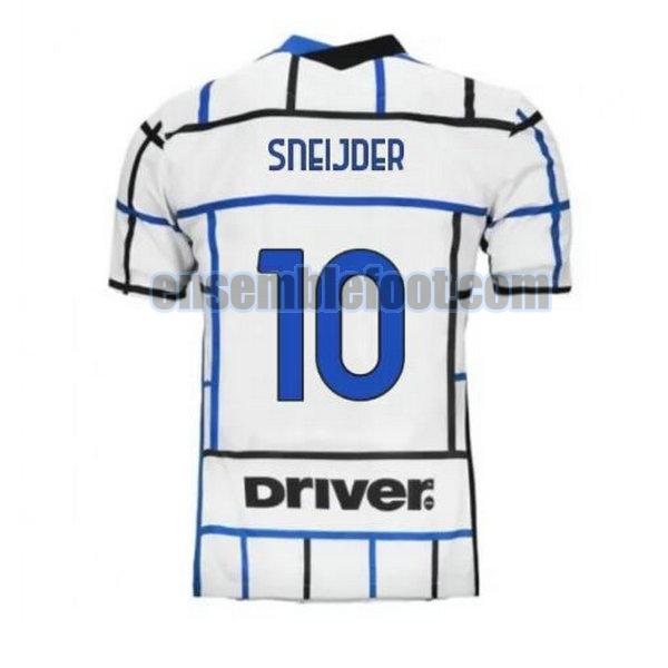 maillots inter milan 2020-2021 exterieur sneijder 10