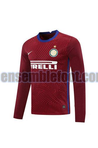 maillots inter milan 2020-2021 rouge manches longues gardien