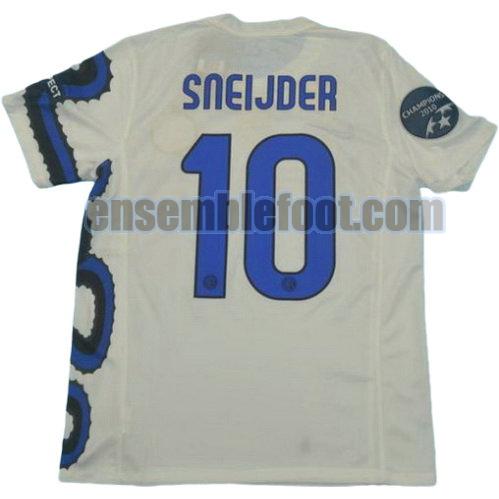 maillots inter milan champions 2010 thaïlande exterieur sneijder 10