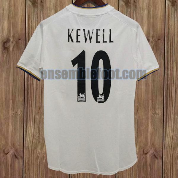 maillots leeds united 2000-2002 blanc domicile kewell 10