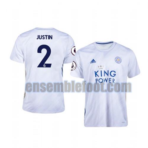 maillots leicester city 2020-2021 exterieur james justin 2