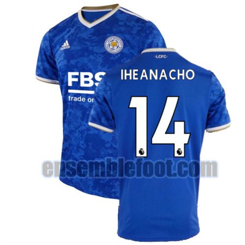 maillots leicester city 2021-2022 domicile iheanacho 14