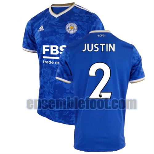 maillots leicester city 2021-2022 domicile justin 2