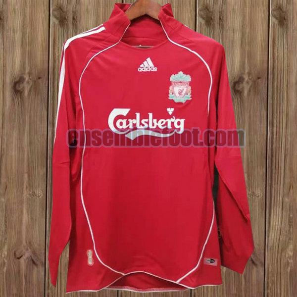 maillots liverpool 2006-2008 rouge manches longues domicile