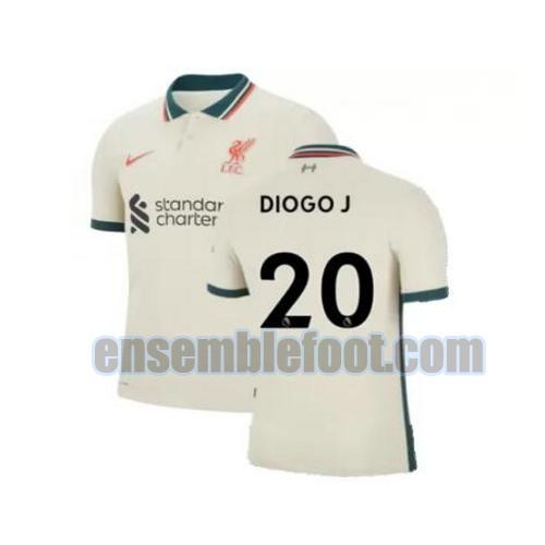 maillots liverpool 2021-2022 exterieur diogo j 20