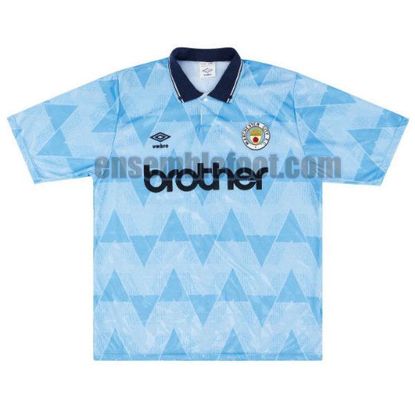 maillots manchester city 1989-1990 bleu domicile