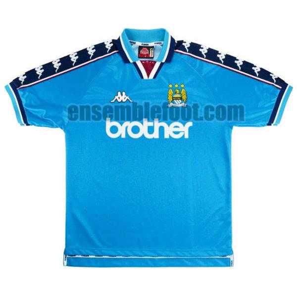 maillots manchester city 1997-1999 bleu domicile