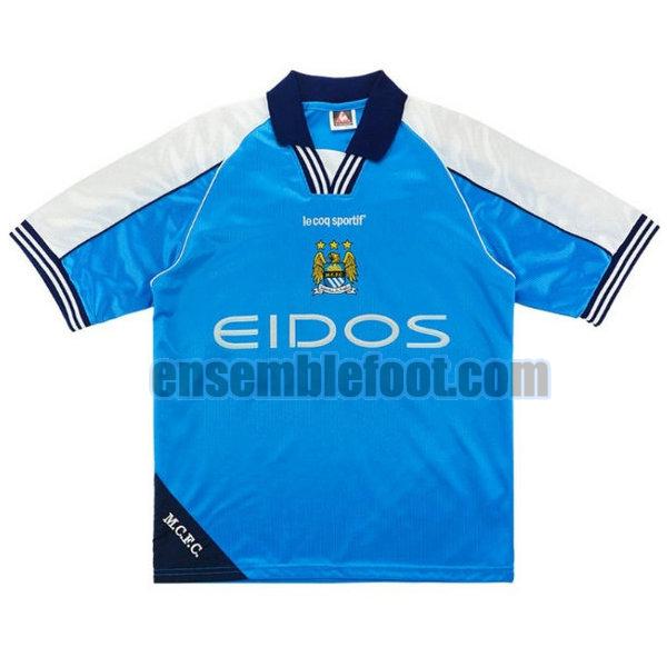 maillots manchester city 1999-2001 bleu domicile