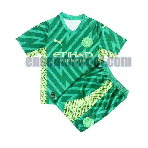 maillots manchester city 2023-2024 enfant gardien vert