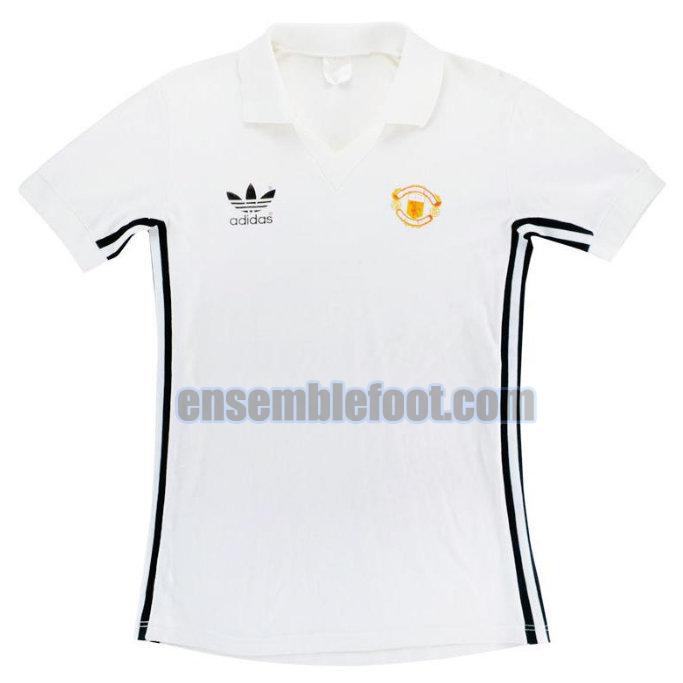 maillots manchester united 1980-1982 blanc exterieur