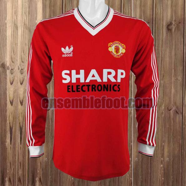 maillots manchester united 1982-1983 rouge manche longue domicile