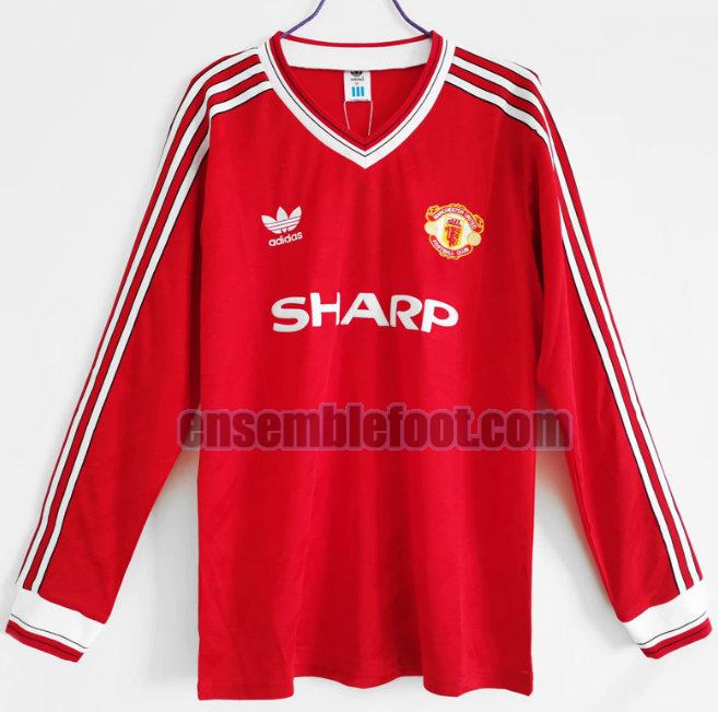 maillots manchester united 1986-1988 rouge manche longue domicile