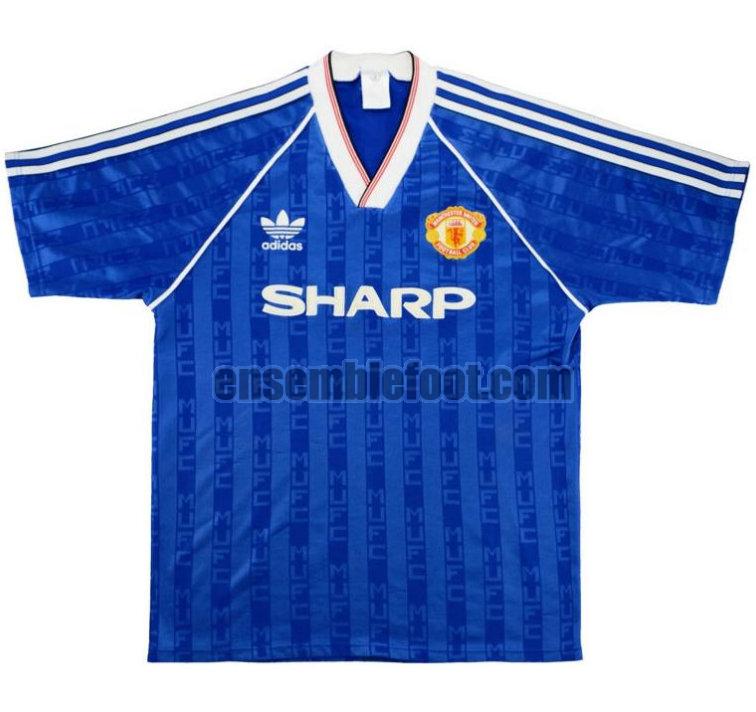 maillots manchester united 1988-1990 bleu troisième