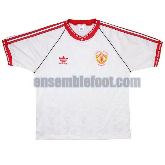 maillots manchester united 1990-1991 blanc troisième