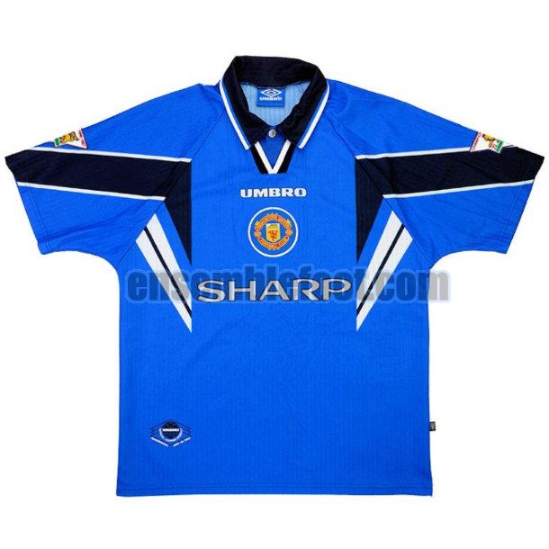 maillots manchester united 1996-1997 bleu troisième