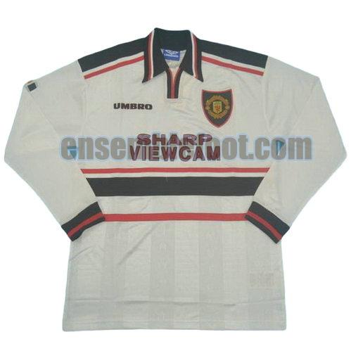 maillots manchester united 1998-1999 thaïlande manches longues exterieur
