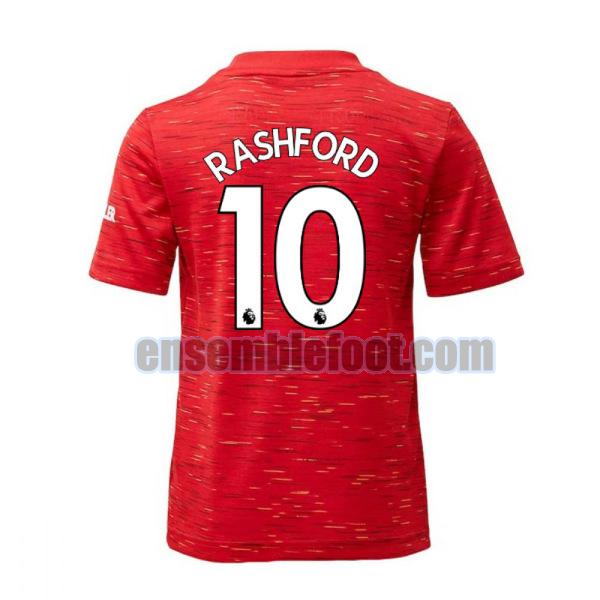maillots manchester united 2020-2021 domicile rashford 10