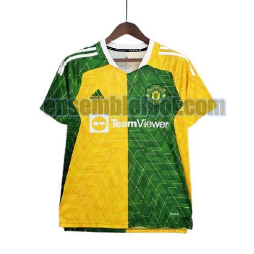 maillots manchester united 2021-2022 costume jaune vert