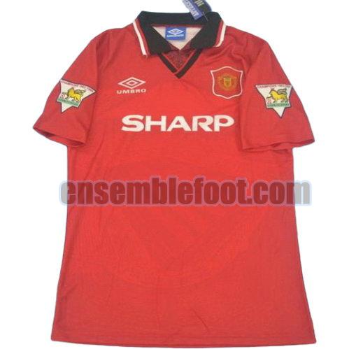 maillots manchester united pl 1995-1996 thaïlande domicile