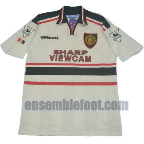 maillots manchester united pl 1998-1999 thaïlande exterieur