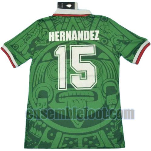 maillots mexique coupe du monde 1998 thaïlande domicile hernandez 15