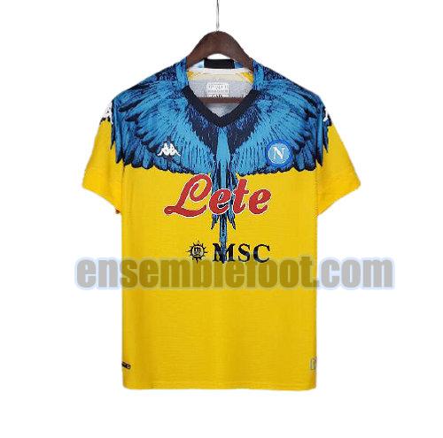 maillots naples 2021-2022 officielle marcelo burlon giallo blu