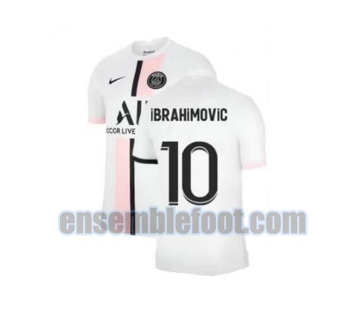maillots paris saint germain 2021-2022 exterieur ibrahimovic 10