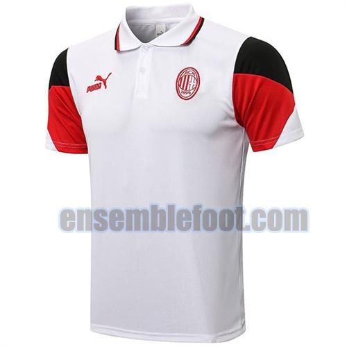 maillots polo ac milan 2021-2022 blanche