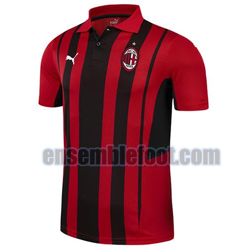 maillots polo ac milan 2021-2022 rouge