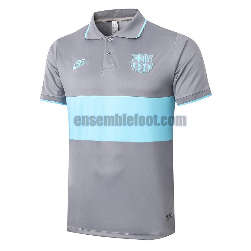 maillots polo barcelone 2020-2021 gris verdâtre