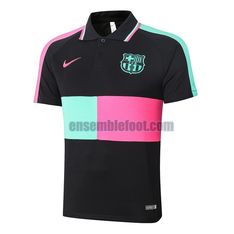 maillots polo barcelone 2020-2021 noir vert rose
