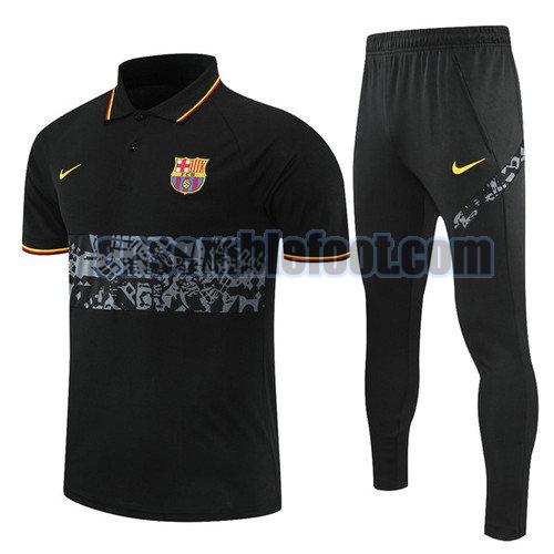 maillots polo calcio barcelone 2021-2022 noir