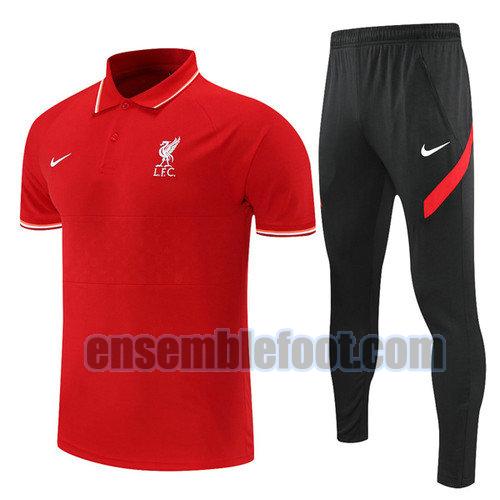 maillots polo calcio liverpool 2021-2022 rouge