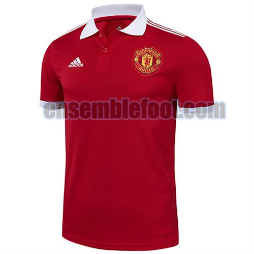 maillots polo manchester united 2021-2022 rouge